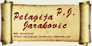 Pelagija Jaraković vizit kartica